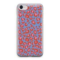 Leopard blue: iPhone 8 Transparant Hoesje