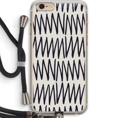 Marrakech Zigzag: iPhone 6 PLUS / 6S PLUS Transparant Hoesje met koord