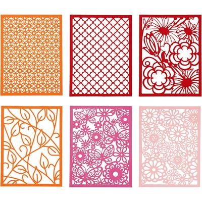 Creativ Company Kartonblok, a6, vel 104x146 mm, 200 gr, oranje, roze, rood, roze, 24 stuk/ 1 doos