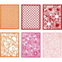 Creativ Company Kartonblok, a6, vel 104x146 mm, 200 gr, oranje, roze, rood, roze, 24 stuk/ 1 doos