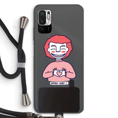 Hartje: Xiaomi Redmi Note 10 5G Transparant Hoesje met koord