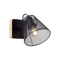 Brilliant 40110/76 - 1 Spots Wandlamp Metaal/Hout - thumbnail