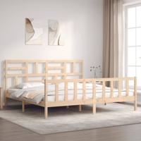 Bedframe met hoofdbord massief hout