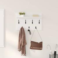 Wandgemonteerde kapstok Wit 60 x 40 x 12 cm Bewerkt hout