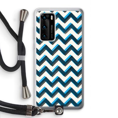 Onderbroken lijn: Huawei P40 Transparant Hoesje met koord