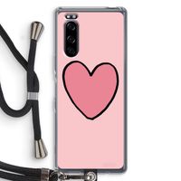 Hartje: Sony Xperia 5 Transparant Hoesje met koord