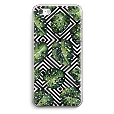 Geometrische jungle: iPhone 5 / 5S / SE Transparant Hoesje