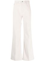 AMI Paris pantalon en velours côtelé à coupe évasée - Blanc
