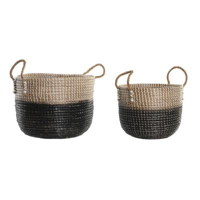Basket spelset DKD Home Decor Natuurlijk Grijs Zeegras (41 x 25 x 42 cm) (2 Onderdelen)
