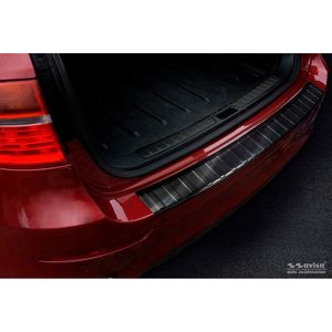 Zwart RVS Bumper beschermer passend voor BMW X6 (E71) 2009-2014 AV245061