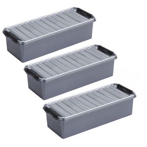 8x stuks opberg box/opbergdoos 3.5 liter 38.5 x 14 x 9.2 cm kunststof