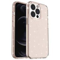 iPhone 15 Pro Max Stijlvolle Glitter Series Hybrid Case - Goud - thumbnail