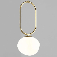 Hanglamp opaalglas en messing met ingebouwde E27 fitting &apos;Shapes 22&apos; DFTP