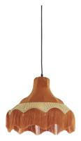 Light & Living Hanglamp 'Mizia' Velvet en webbing, 40cm, kleur Oranje