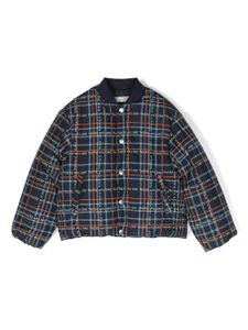 There Was One Kids veste bomber à motif tartan - Bleu