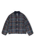 There Was One Kids veste bomber à motif tartan - Bleu