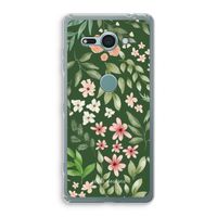 Botanical green sweet flower heaven: Sony Xperia XZ2 Compact Transparant Hoesje