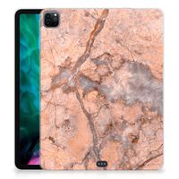 iPad Pro 12.9 (2020) | iPad Pro 12.9 (2021) Tablet Back Cover Marmer Oranje - thumbnail