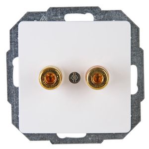 Kopp HK05 luidsprekercontactdoos wit glanzend