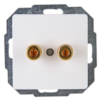 Kopp HK05 luidsprekercontactdoos wit glanzend