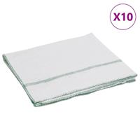 VidaXL Reinigingsdoeken 10 st gestreept 50x60 cm wit en groen