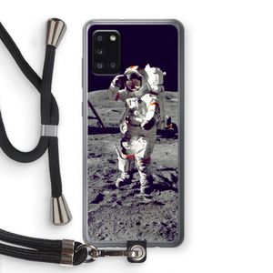 Spaceman: Samsung Galaxy A31 Transparant Hoesje met koord