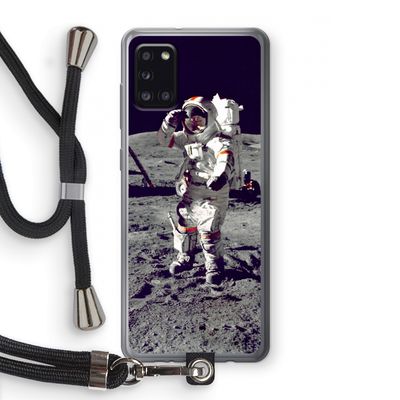 Spaceman: Samsung Galaxy A31 Transparant Hoesje met koord