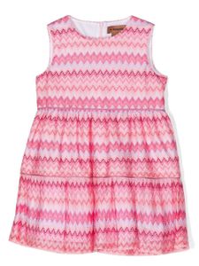 Missoni Kids robe à motif zig-zag - Rose