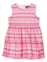 Missoni Kids robe à motif zig-zag - Rose