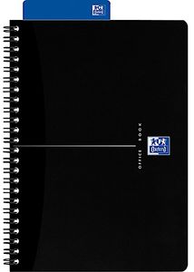 Oxford Office Essentials spiraalschrift, 180 bladzijden, ft A5, gelijnd, zwart