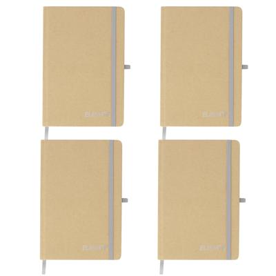 Notitieboekje Elevate - 4x - A5 formaat - goud - 14 x 21 cm ? karton/papier ? Opschrijfboekje
