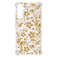 Samsung Galaxy A34 Case Gouden Bloemen