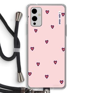 Hartjes: OnePlus 9 Transparant Hoesje met koord