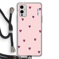 Hartjes: OnePlus 9 Transparant Hoesje met koord