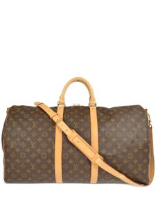 Louis Vuitton Pre-Owned sac de voyage monogrammé Keepall Bandoulière 55 (2012) - Marron