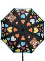 Moschino parapluie pliable à imprimé graphique - Noir