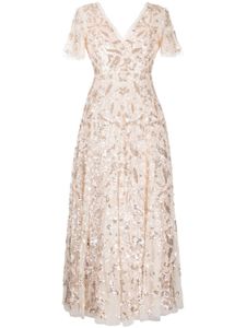 Needle & Thread robe longue Trailing brodée de sequins - Rose