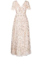 Needle & Thread robe longue Trailing brodée de sequins - Rose