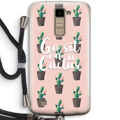 Cactus quote: LG K10 (2016) Transparant Hoesje met koord