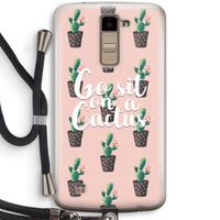 Cactus quote: LG K10 (2016) Transparant Hoesje met koord