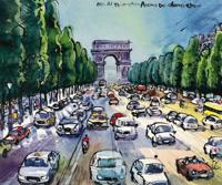 Kunstdruk Michael Leu - Arc de Triomphe 60x50cm
