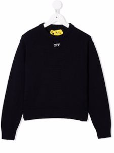 Off-White Kids sweat à logo Arrows - Bleu