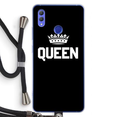 Queen zwart: Honor Note 10 Transparant Hoesje met koord