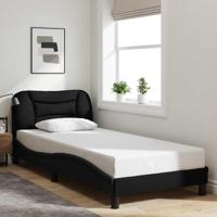 Bedframe zonder matras "Hvar" 80x200 cm stof zwart