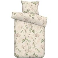 Dekbedovertrek Vera - beige/groen - 140x220 cm - Leen Bakker