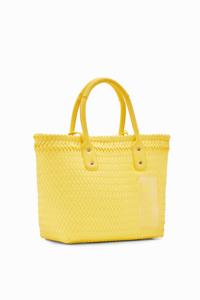 Middelgrote gevlochten shopper - YELLOW - U