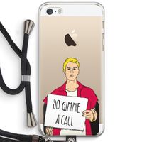 Gimme a call: iPhone 5 / 5S / SE Transparant Hoesje met koord