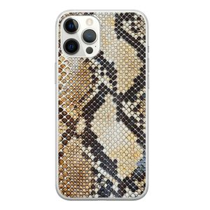 iPhone 12 Pro Max siliconen hoesje - Golden snake