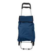 Boodschappentrolley tas op wielen - Shop and Go - blauw - 92 x 35 x 28 cm - 40 liter - thumbnail