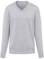 Trui V-hals 100% premium-kasjmier Van Peter Hahn Cashmere grijs